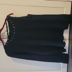 Generation Love Black cold shoulder top